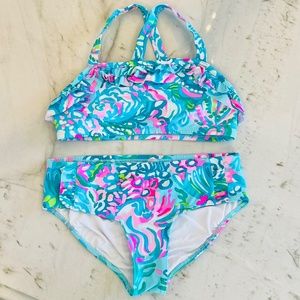 NWOT Girl's Lilly Pulitzer Bathing suit size 8 top 10 bottom